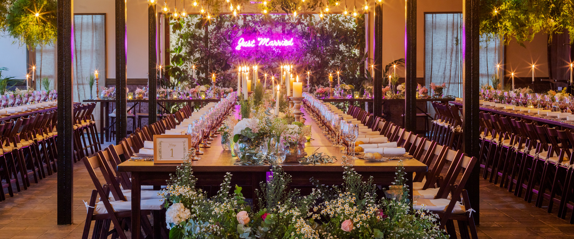 Banquete de boda en Gijón y decoración de mesa